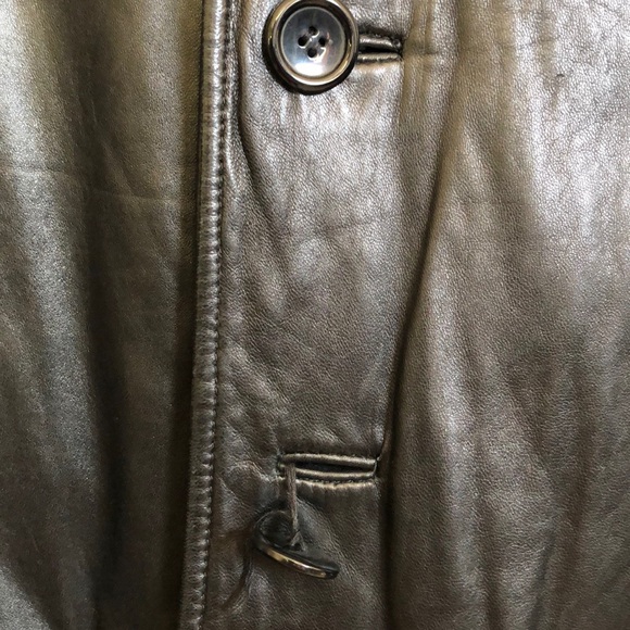 Perry Ellis soft leather jacket coat - Picture 3 of 5